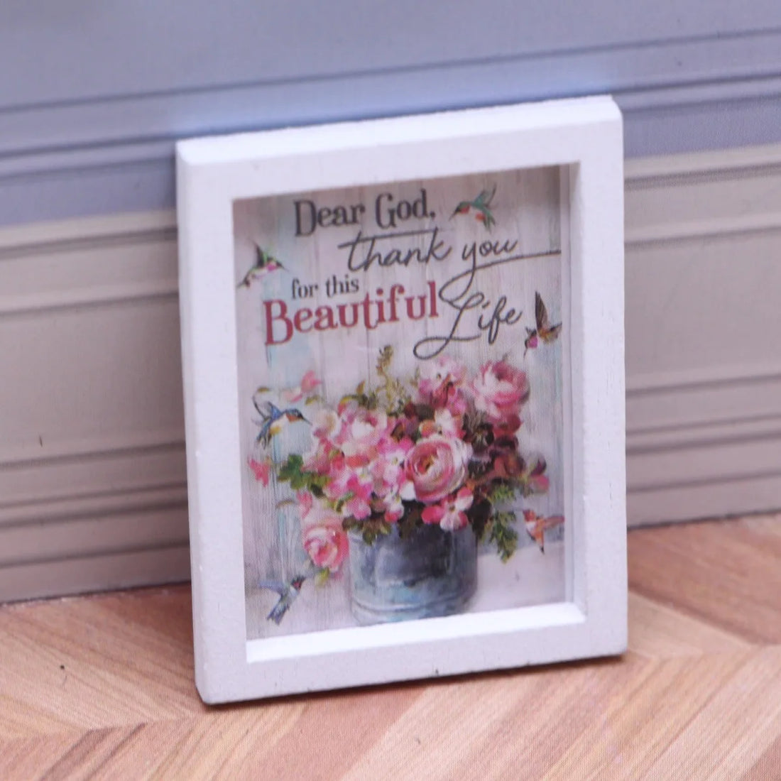 4Pcs/Set Dollhouse Accessories Mini Easter Bunny Mural Ob11 Miniature Bedroom Living Room Scene Wall Decoration Accessories