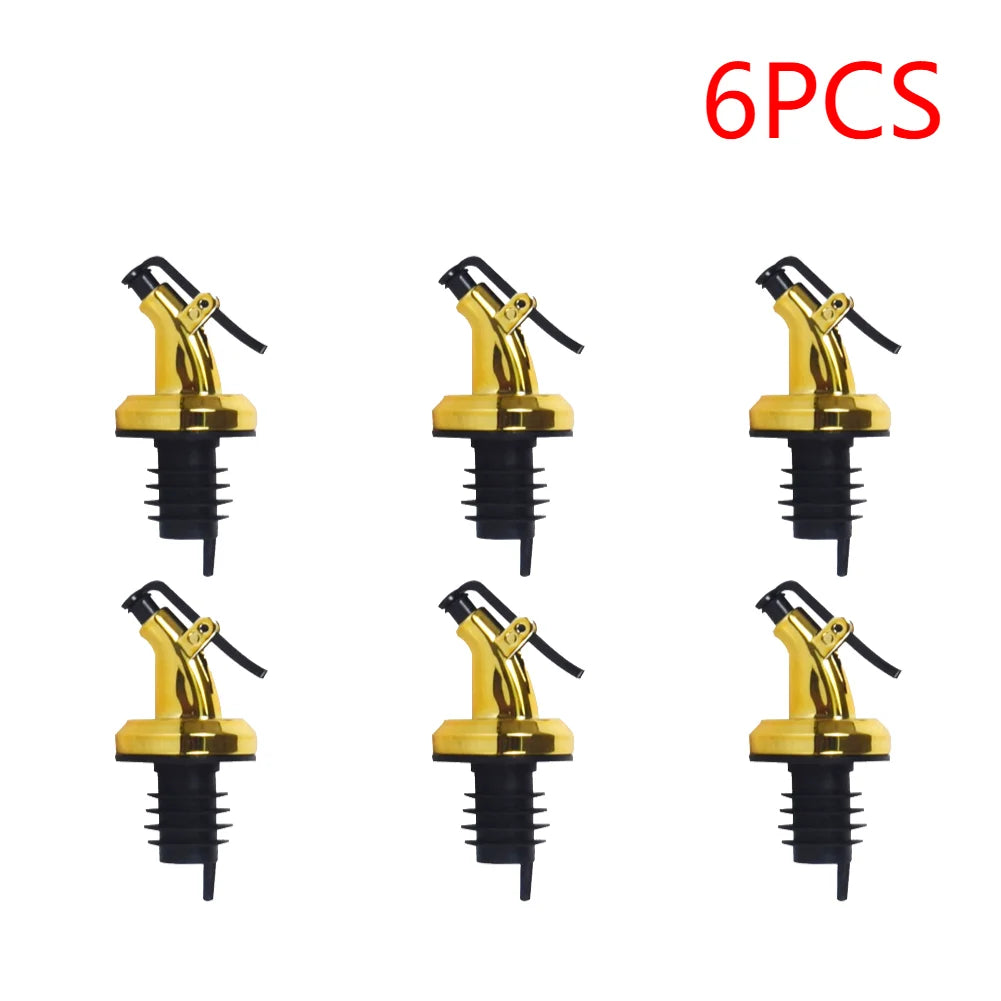 1-10PCS Kitchen Oiler Olive Oil Dispenser Pourer Whisky Liquor Oil Wine Bottle Pourer Cap Spout Stopper Mouth Dispenser