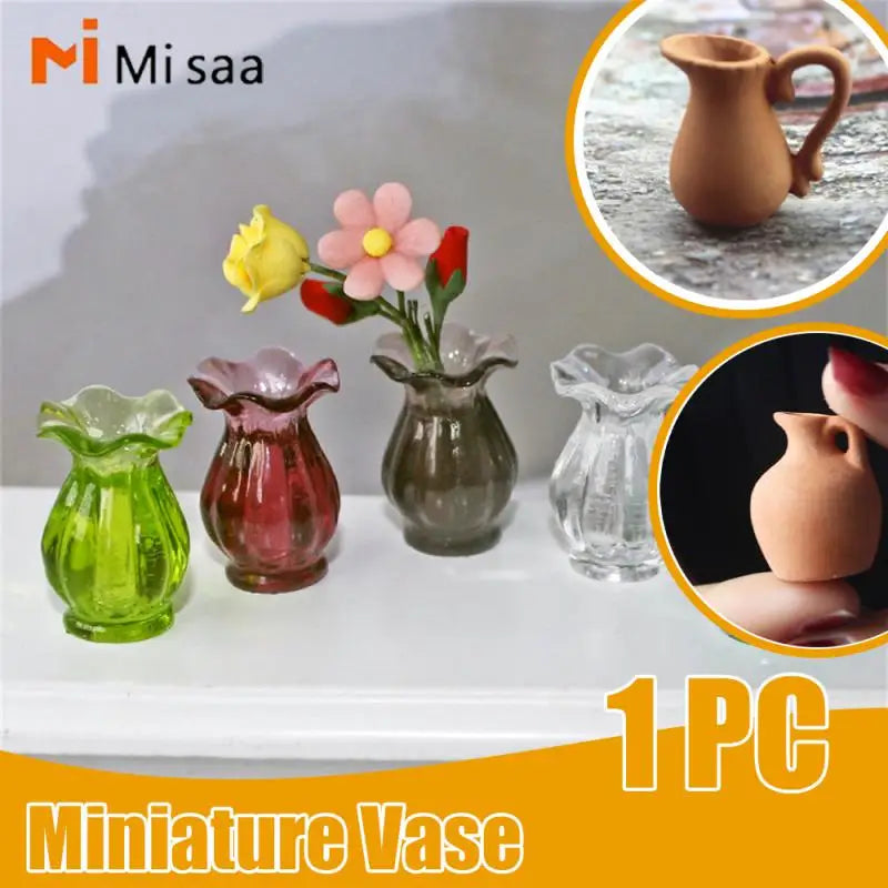 Dollhouse Miniature Food And Play Scene Model Doll Mini Ceramic Pottery Vase Doll Miniatures Classic Miniature Toy Home Decor