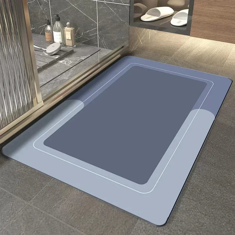 VIKAMA Diatomaceous Earth Bath Rug – Non-Slip Quick Dry Shower Mat for Bathroom Safety