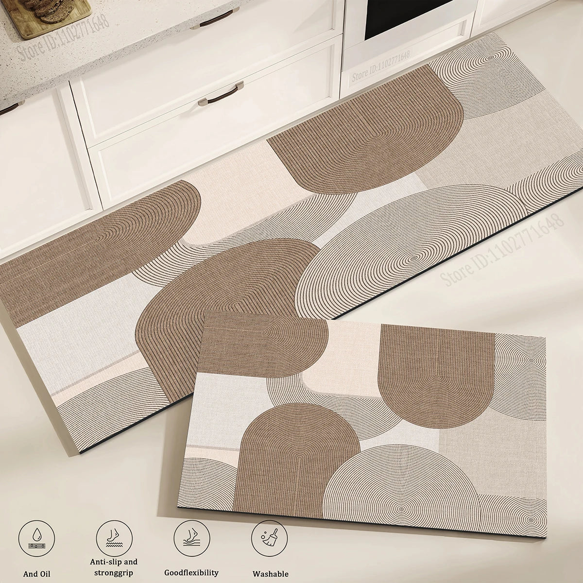 Quality Kitchen Long Non-slip Absorbent Vinyl Rugs Waterproof Washable Floor Mat Bedroom Hallway Corner Entrance Doormat Carpet