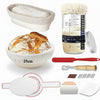 Sourdough Bread Starter Baking Kit – Proofing Baskets, Silicone Baking Mat, Starter Jar & Professional Bread Making Tools