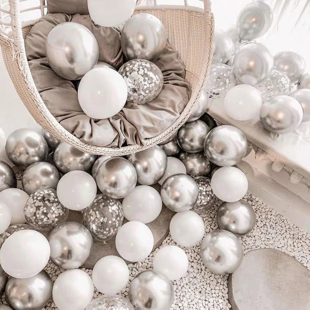 35Pcs Mixed Gold Black Confetti Latex Balloons Kids Adult Man Woman Birthday Party Decoration New Year Graduation Party Decor