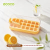 Ice Cube Tray with Lid & Bin – Quick-Fill Easy Press No-Touch Release Freezer Mold (7/14/21 Pcs)