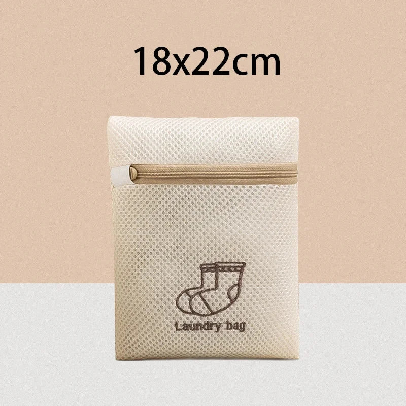 Embroidery Print Laundry Bag Set7Pcs Fine Mesh Washing Pouch for Delicates Household Clothes Cleaning Machine Washable Organizer