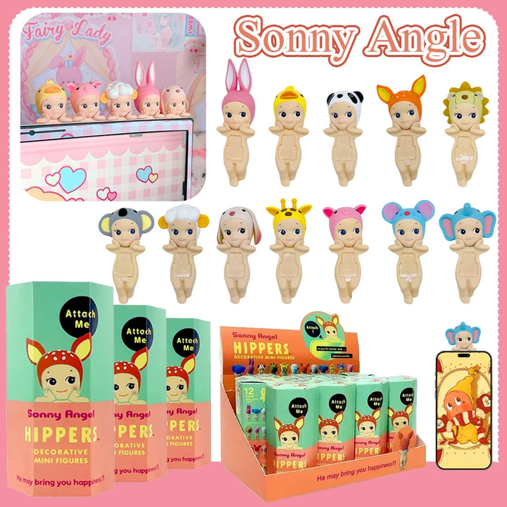 En Stock Sunny Angel Blind Box Hippers Anime Series figuras modo muñeca llavero decoración del teléfono móvil estatuilla regalo