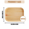 10/20pcs Disposable Rectangle Wood Plates Paper Tray Tableware Desserts Bread Salad Dinner Party Table Accessorie Container
