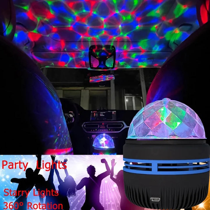 Starry Sky LED Mini Disco Ball Night Light Projector USB Galaxy Creative Romantic Crystal Decor Bedroom for Home Bar Child Gift