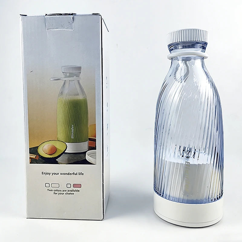 Cordless Portable Blender – USB Rechargeable Smoothie & Protein Shake Juicer Bottle