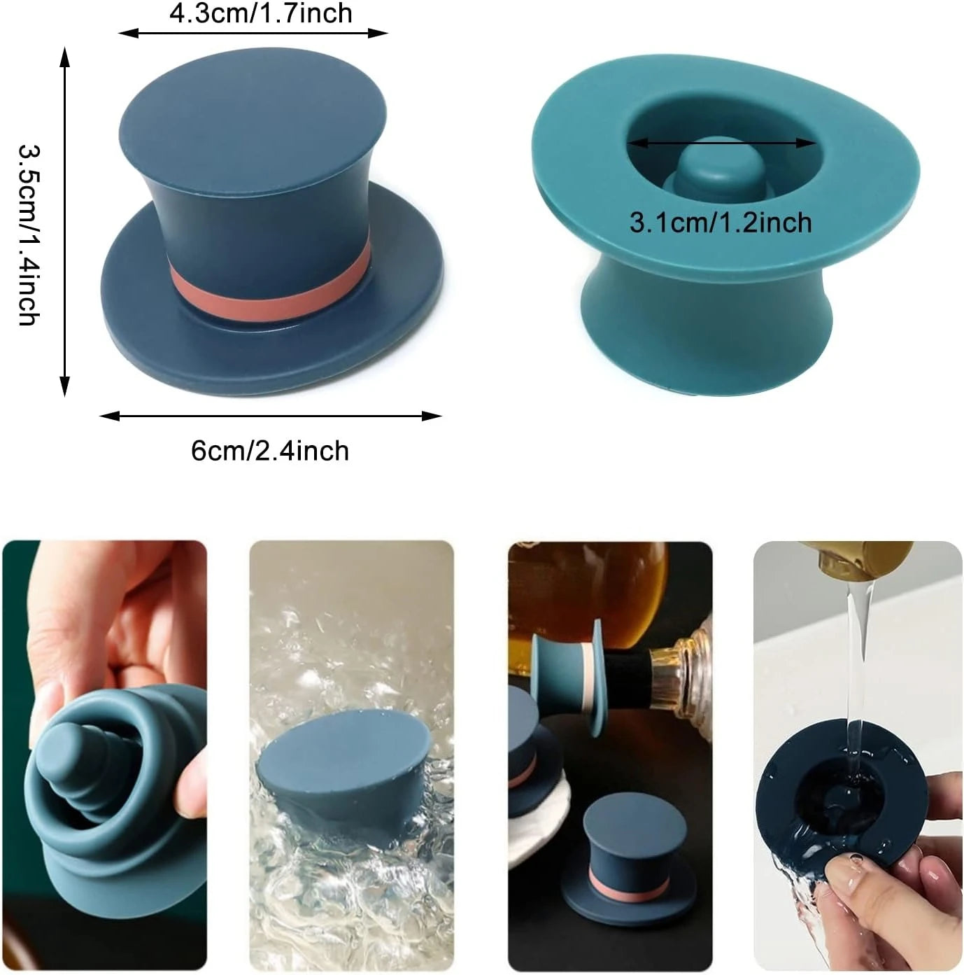 1/3 PCS Magic Hat Wine Bottle Stopper – Seal Silicone Cover, Airtight for Champagne, Whiskey & Brandy, Leak-Proof, Kitchen Tools