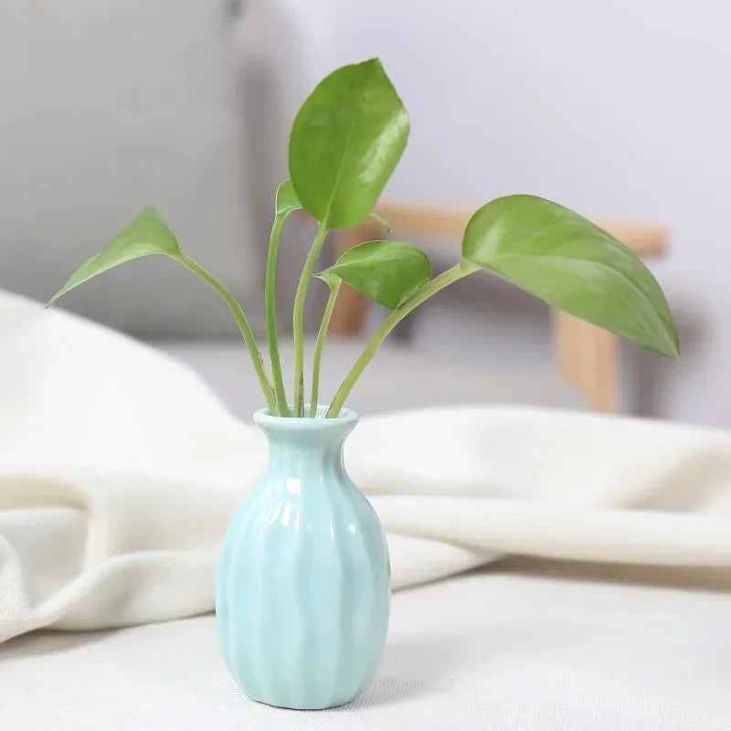 1PC Mini Modern Flower Vase Home Flower Arrangement Living Room Origami Ceramic Plastic Nordic Style Home Decor Ornament