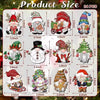 12/24pcs/set New Creative Wooden Christmas Dwarf Gnome Decoration Small Hanging Christmas Tree Decoration Wooden Plaque Set