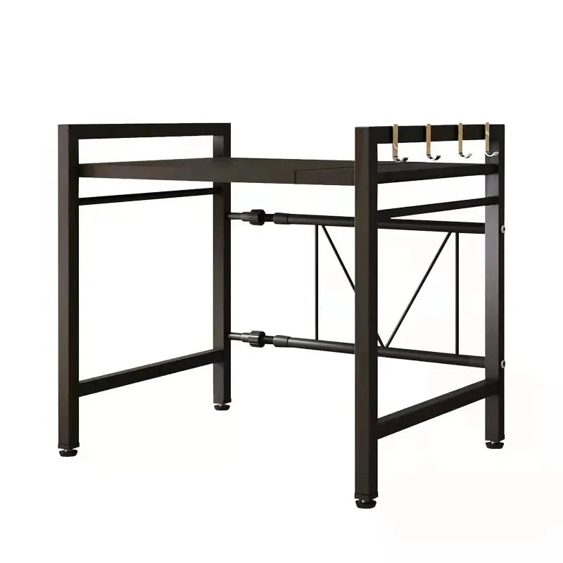 Scalable Microwave Oven Kitchen Shelf Free Standing Spice Storage Rack Adjustable Detachable Metal Holder for Kitchen Storage
