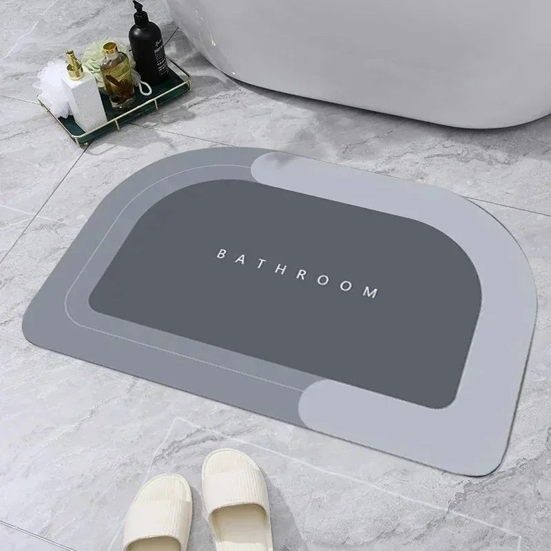 VIKAMA Diatomaceous Earth Bath Rug – Non-Slip Quick Dry Shower Mat for Bathroom Safety