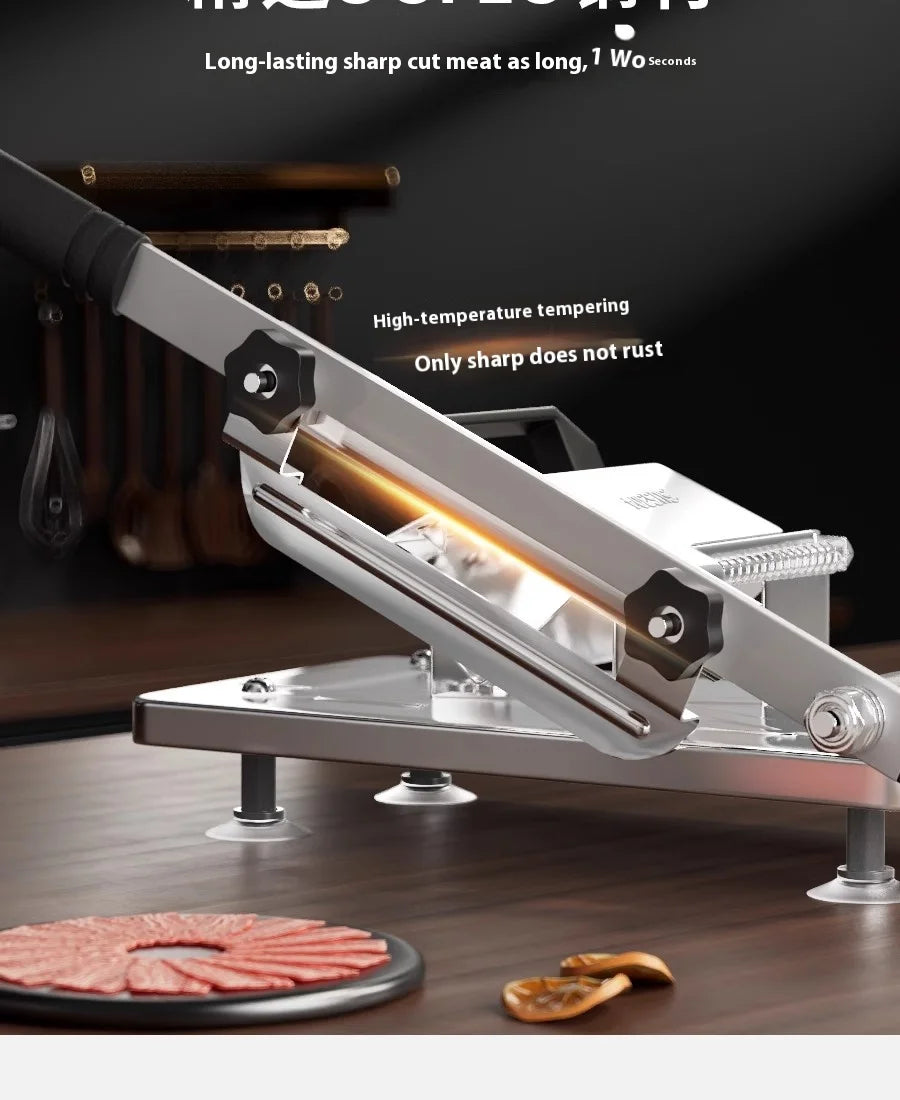 GIANXI Mutton Roll Slicer Machine Stainless Steel Meat Slicer Beef Thin Slice Frozen Meat Household Barbecue Hot Pot Cooking