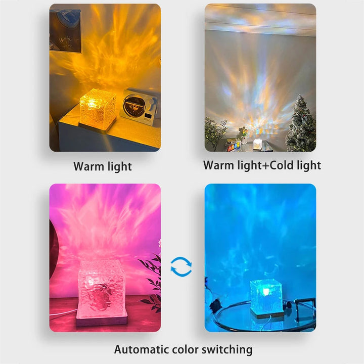 Aurora Flame Crystal Projector Lamp