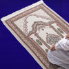 Muslim Mat Floor Carpet Thick Tassel Decor Rectangle Traditional Design Prayer Rug for Travel Temple Prayer Room Women Men