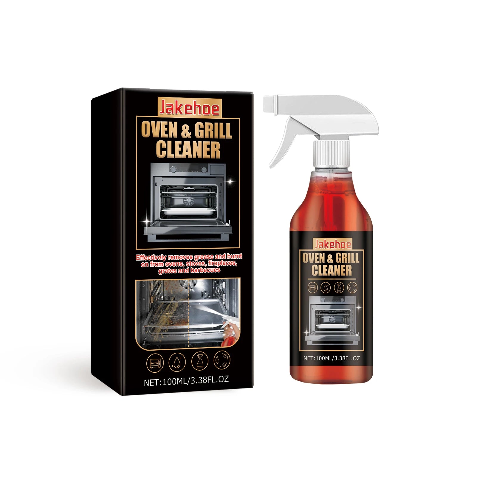 Oven & Grill Cleaning Foam Spray – Strong Kitchen Degreaser for Stove, Oil Stains & Kitchen Appliances (100ml)
