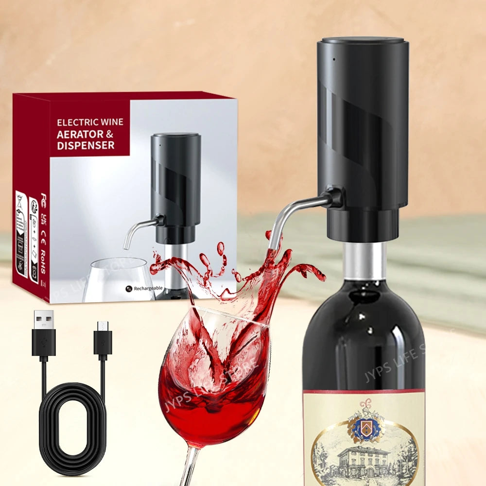 Rechargeable Electric Wine Aerator Dispenser Automatic Wine Decanter Intelligent Electric Wine Dispenser Party Kitchen Tool Gift