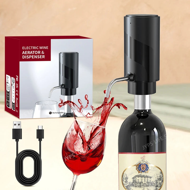 Rechargeable Electric Wine Aerator Dispenser Automatic Wine Decanter Intelligent Electric Wine Dispenser Party Kitchen Tool Gift