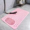 Non-Slip Massage Bath Mat – TPR Shower Rug with 145 Suction Cups, Drain Holes & Foot Scrubber