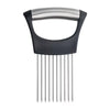 Stainless Steel Onion Cutter Holder Food Slicers Assistant Tomato Onion Slicer Holder Vegetables Cutting Fork Kitchen Gadgets