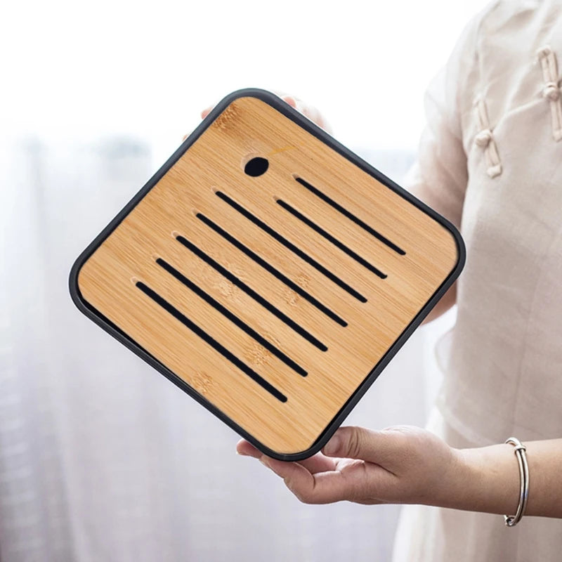 Bamboo Tea Tray Mini Bamboo Chinese Kongfu Tea Table Serving, Serving Tray Box