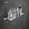 Bathroom Shelf Stainless Steel Chrome Shower Rack Corner Shelf Square Bath Shower Shelf Nail Free Black Storage Organizer Rack