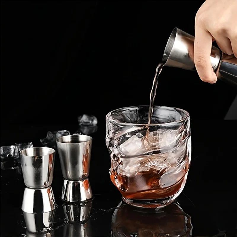 Stainless Steel Measuring Cup Cocktail Shaker Peg Measurer Jigger Dual Shot Drink Alcohol Capacity Shaking Bottle Party Bar Tool
