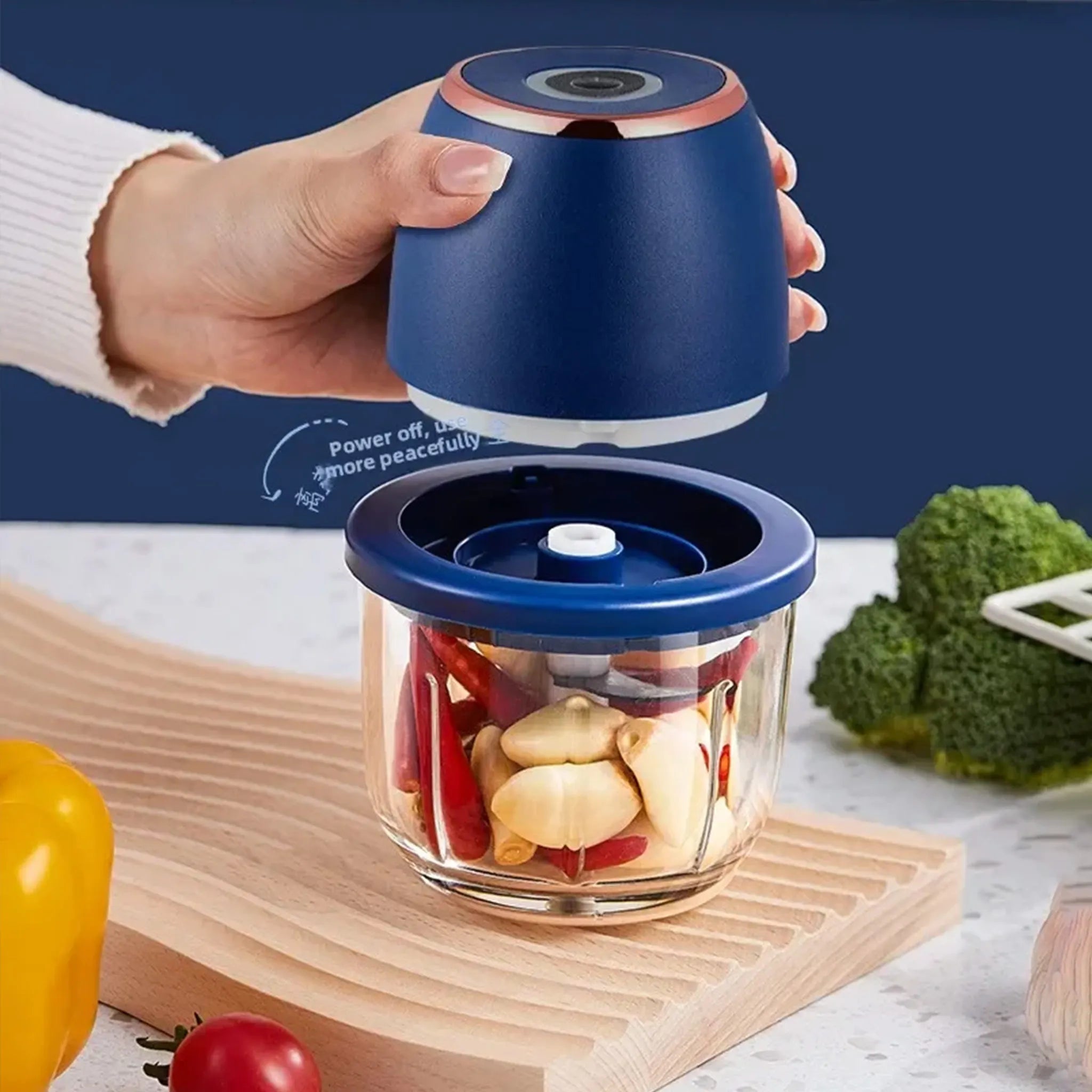 350ML Electric Meat Grinder Food Chopper Garlic Masher USB Multi-Function Vegetable Slicer Blender Kitchen Mixer