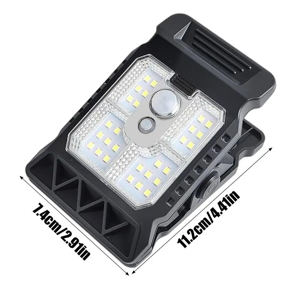 Clip-On Solar Lights Outdoor – Waterproof Motion Sensor LED Portable Lighting for Garage, Garden & Camping