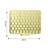 Silicone Dish Drying Mat for Kitchen – Non-Slip Sloped Drain Mat, Heat-Resistant Pot Pad & Fruit Drain Mat (32x40cm)