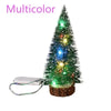 1pc LED Light Mini Artificial Christmas Trees Decorations Festival Tabletop Miniature Snow Frost Xmas Tree Decor 4Sizes