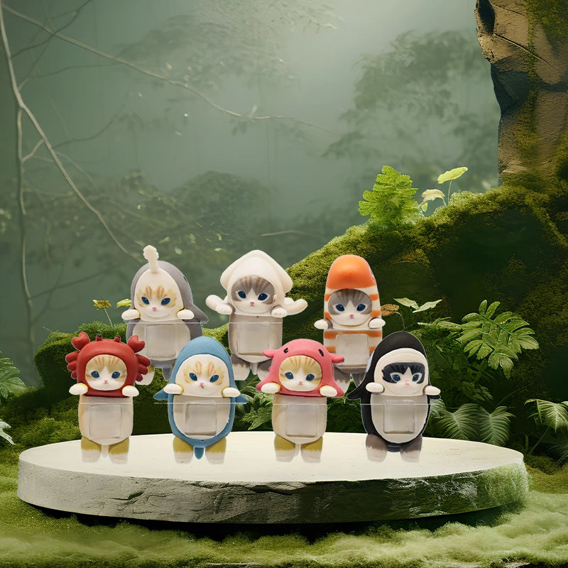 HIPPERS & Fushan Cat Angel Animal Blind Box Series Healing Trendy Doll Car Mobile Phone Ornaments Children's Toys Christmas Gift