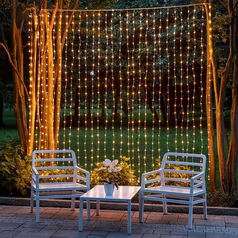 6x3M/3x3m Curtain Garland on The Window USB Power Fairy Lights Festoon with Remote New Year Garland Led Lights Christmas Decor