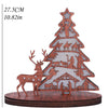3pcs Christmas Tree Shape Luminous Wooden Nativity Scene Ornaments Elk Christmas Decorations Ornaments Party Decorations