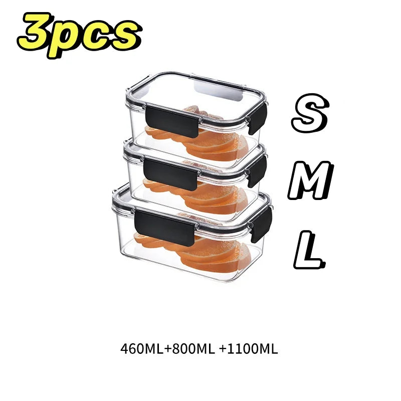 Sealed Crisper Box Refrigerator Storage Container – BPA-Free Fresh Keeping Box for Vegetables, Fruit & Lunch (S/M/L)