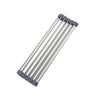 Roll-Up Stainless Steel Over-Sink Dish Drying Rack Organizer