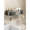Space Aluminum Bathroom Shelf Self Adhesive Wall Mount Shower Rack No Drill Shampoo Hanger Bath Room Makeup Basket Storage Caddy