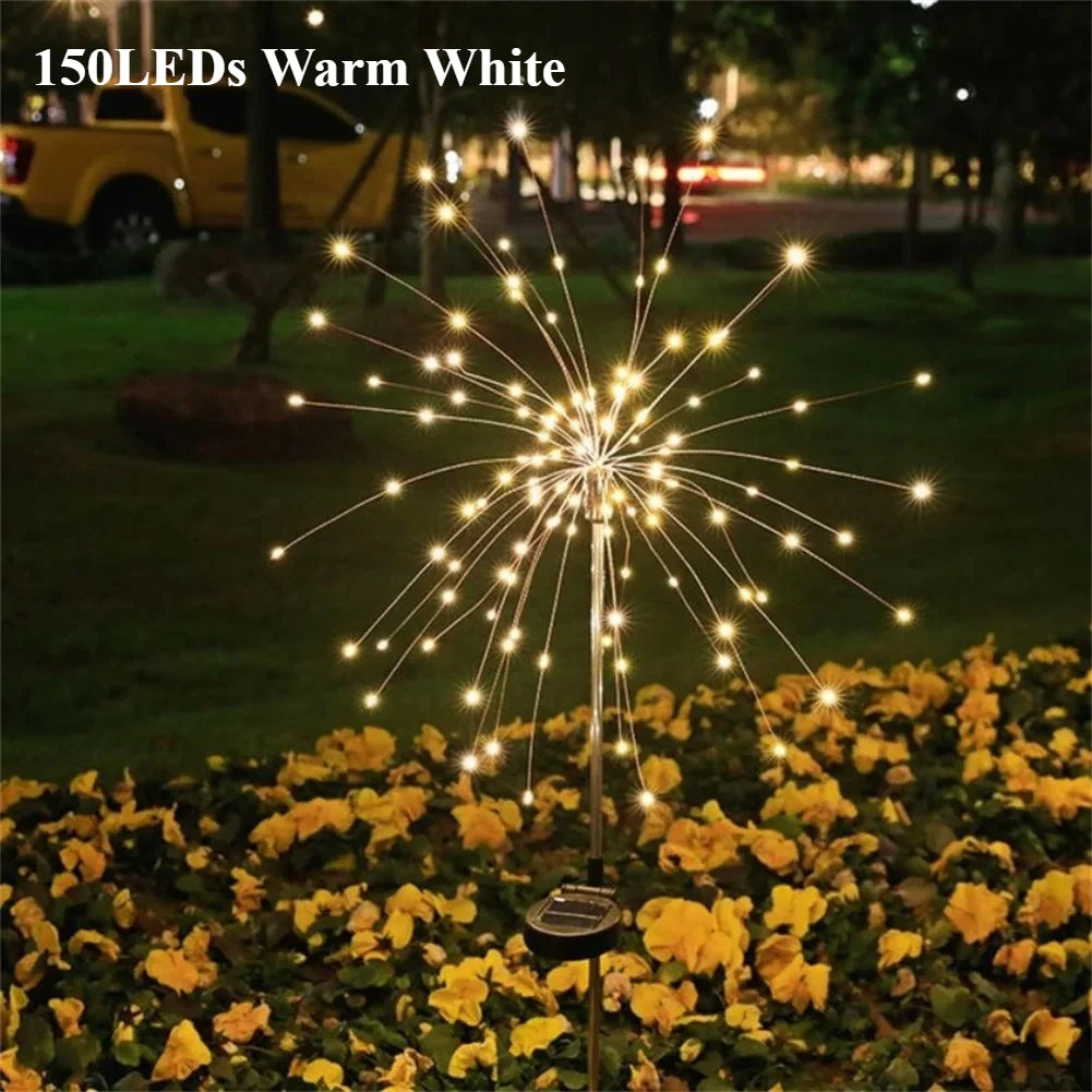 Solar Fireworks Light 90/150 LED Waterproof Garden 8 Modes Fairy String Lamp Christmas Solar Light For Outdoor Holiday Decor
