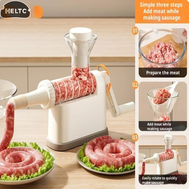 1PCS Manual Sausage Stuffer Machine Stuffer Machine Meat Grinder Filling Maker With Tubing Units For Homemade Production