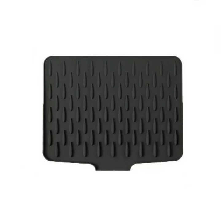 Silicone Dish Drying Mat for Kitchen – Non-Slip Sloped Drain Mat, Heat-Resistant Pot Pad & Fruit Drain Mat (32x40cm)