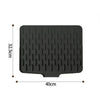 Silicone Dish Drying Mat for Kitchen – Non-Slip Sloped Drain Mat, Heat-Resistant Pot Pad & Fruit Drain Mat (32x40cm)