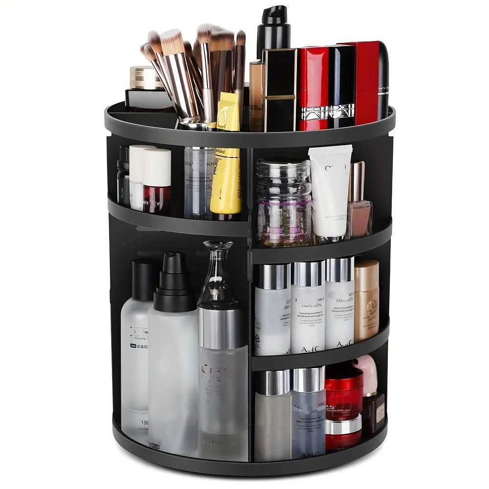 360° Rotating Makeup Organizer for Bathroom Countertop Storage