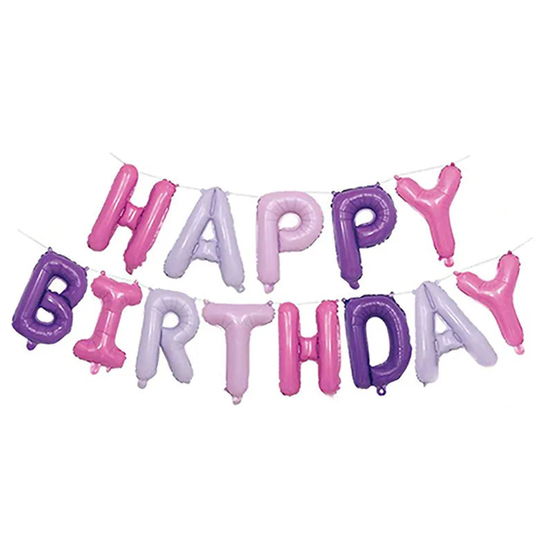 13pcs Happy Birthday Decoration Balloons Rose Gold Letter Foil Ballons Birthday Party Decorations