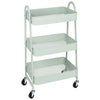 3-Tier Rolling Metal Kitchen Storage Cart with Wheels