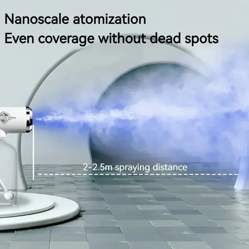 USB Rechargeable Wireless Nano Hair Care Spray – Blue Light Professional Hair Styling Mist Sprayer (300ml)