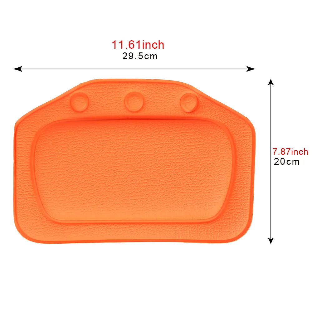 Bath Accessories Soft Headrest Bathroom Supplies SPA Bath Pillow 21*31cm Neck Bathtub Cushion With Suction Cup PVC