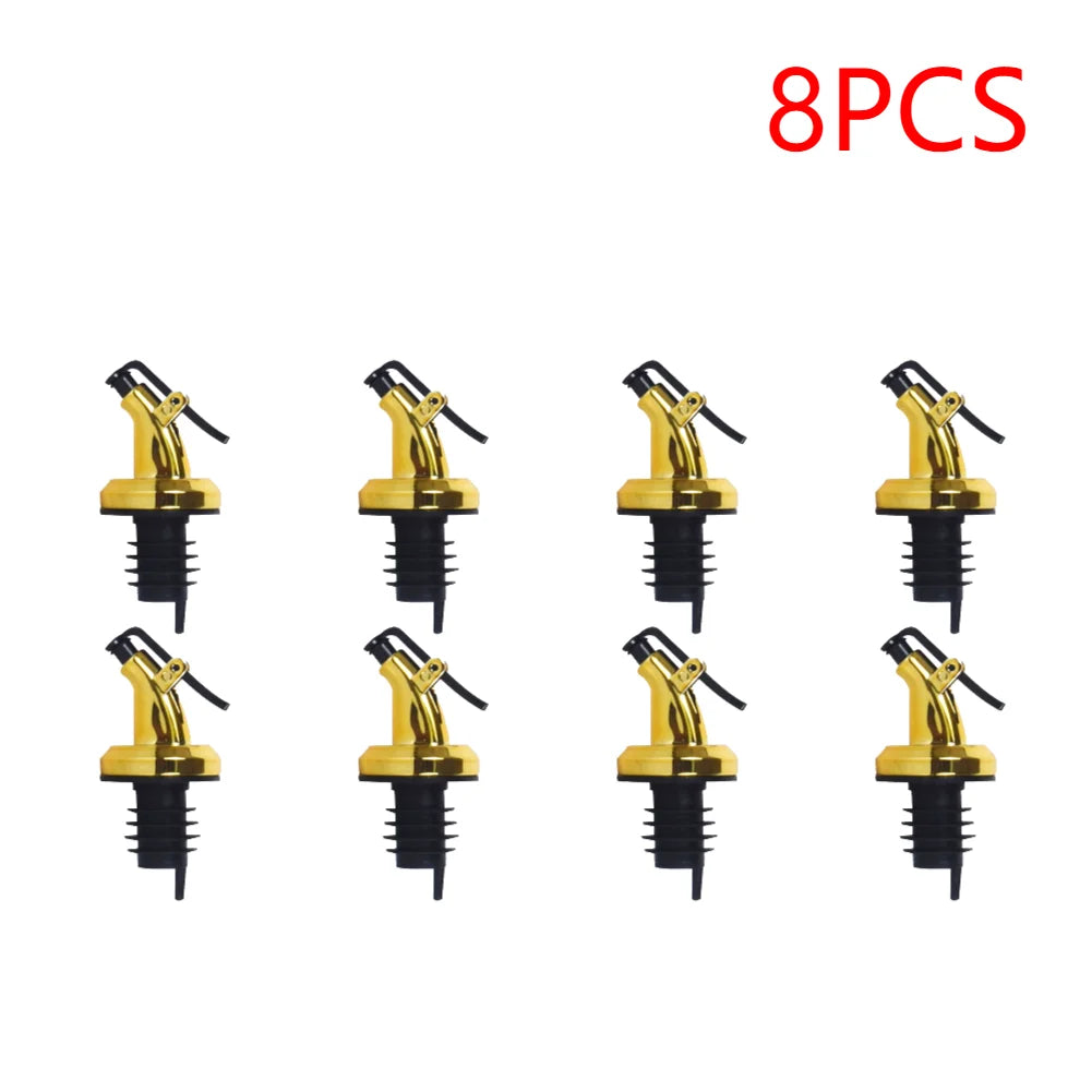 1-10PCS Kitchen Oiler Olive Oil Dispenser Pourer Whisky Liquor Oil Wine Bottle Pourer Cap Spout Stopper Mouth Dispenser