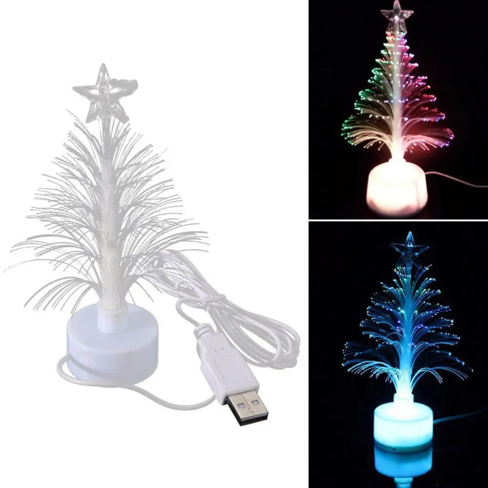 Tree Light Christmas Fiber Optic Lights Tree Fiber USB Fiber Optic Christmas Tree Mini LED Light Decorations